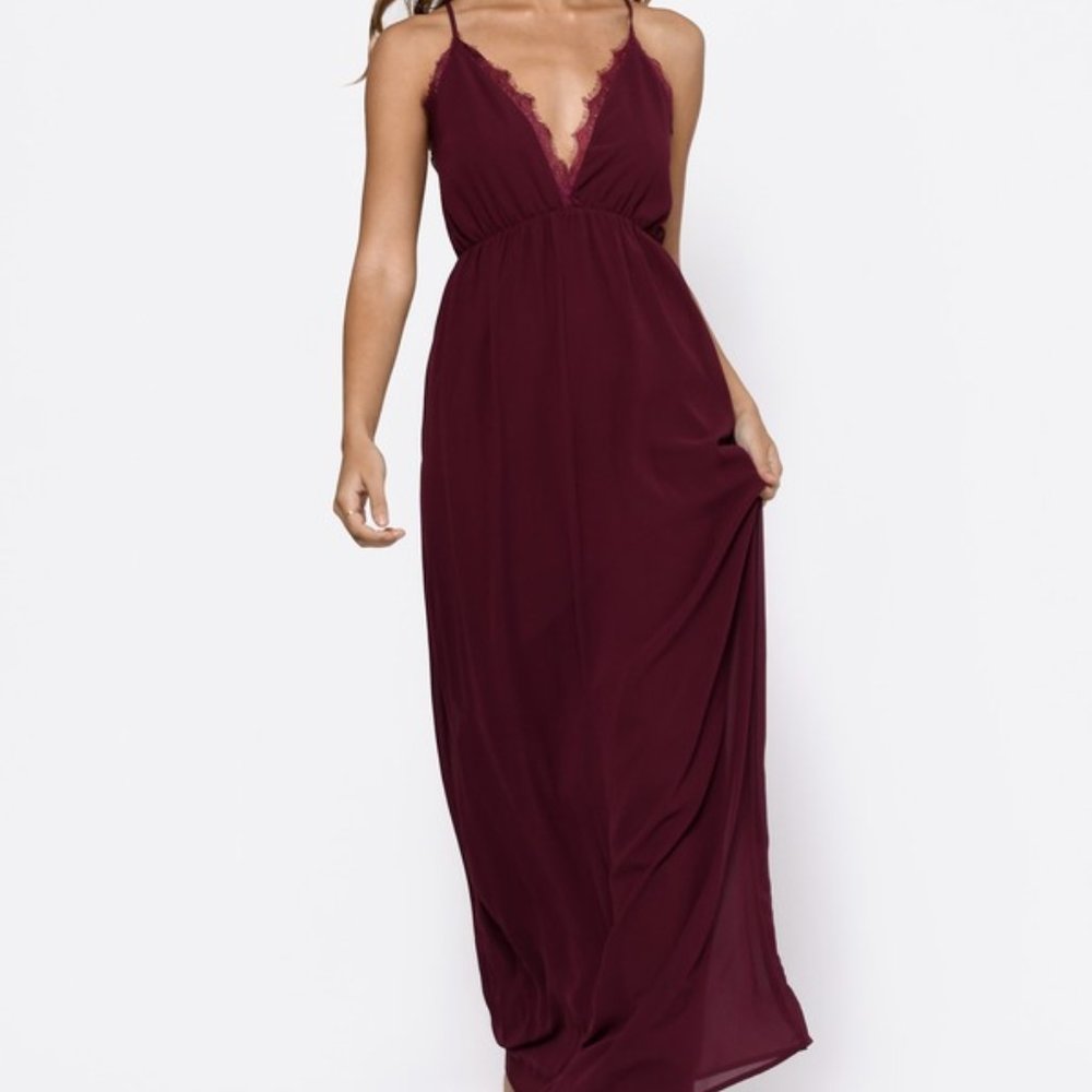 Tobi Abegayle Wine Maxi Dress - NWT